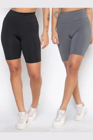 FRISTYLE Kit 2 Bermuda Fitness Academia Cintura Alta