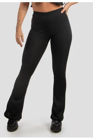 Rioutlet Calça Flare Ribana Canelada Preta