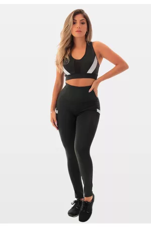 FRISTYLE Conjunto Fitness Legging Com Bolso E Top Academia
