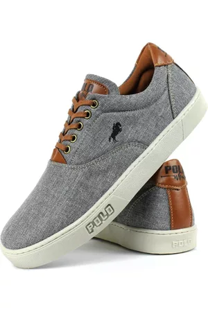 Sapatofran Tênis Masculino Sapatênis Polo White Casual Confortável Cinza