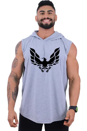 Alto Conceito Regata Longline Machão Masculina Com Touca Para Academia Treino Algodão MXD Conceito Fênix