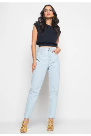 Salvatore Fashion Calça Mom Jeans Claro