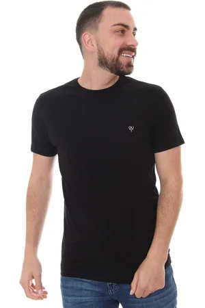Calvin Klein Camiseta Jeans Masculina Light Omega Logo Preta
