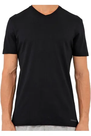 Calvin Klein Camisetas Underwear Masculinas V-Neck Pretas Pack 2UN