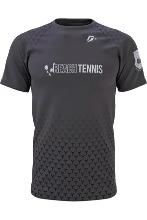 Over Fame Camiseta Raglan Beach Tennis Unissex Classic Stars Cinza