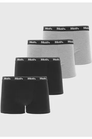Mash Kit 4pçs Cueca Boxer Logo Preta