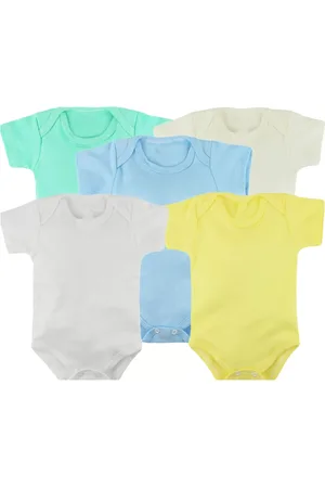Koala Baby Infantil - Kit 5 Peças Body Manga Curta Liso