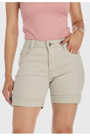 Straight-leg Pleated Shorts  Bermudas com pregas, Coxas, Modelos