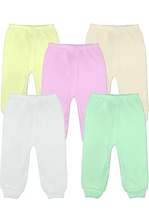 Koala Baby Infantil - Kit Roupa de 5 Peças Calça Mijão Liso Malha Pé Aberto