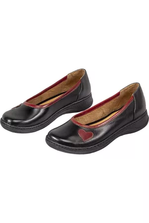Serella Sapatilha BaixoBico Redondo Couro Conforto e Vermelho
