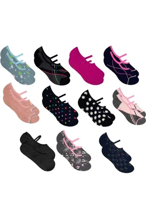 Selene Kit Com 8 Pares De Meias Com Sapatilha Vies Pilates Sortido