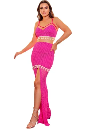 Cia do Vestido Conjunto Saia e Cropped Renda Floripa