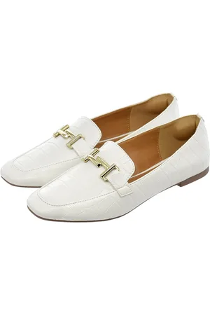 Donatella Shoes Sapato Feminino Mocassim Bico Quadrado Confort Croco