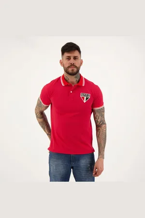SPR Polo São Paulo Stripe Vermelha