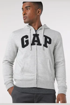 GAP Blusa de Moletom Flanelada Aberta Capuz