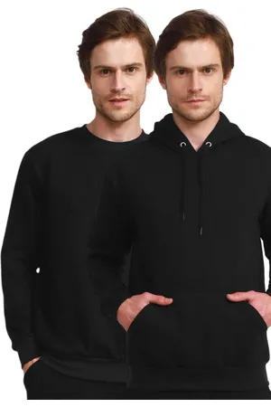 Benellys Kit 2 Blusas Moletom Masculino Gola Redonda e Canguru