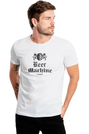 Sergio K. Camiseta Masculina Beer Machine Branca