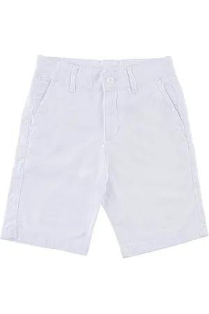 Crawling Infantil - Bermuda Alfaiataria Branca Menino 04 ao 08