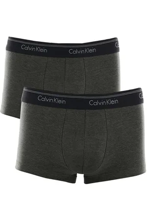 Calvin Klein Cueca Low Rise Trunk Classic Chumbo Pack 2UN