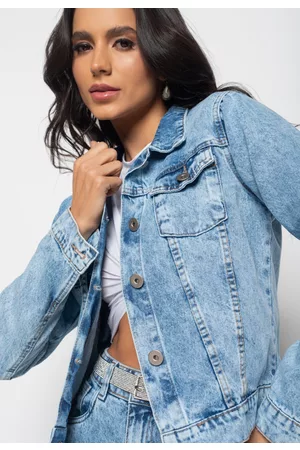 Salvatore Fashion Jaqueta Jeans Marmorizado