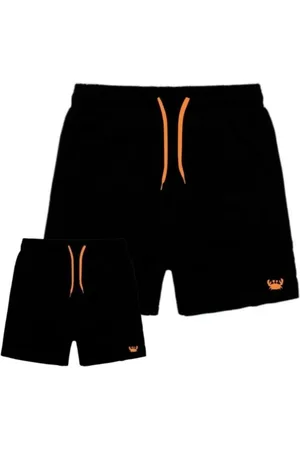 Beach Shorts Kit Casal Preto Folhas Degradê