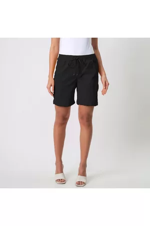Bloom Bermuda Jogger Jeans Confort Colors Com Elástico na Cintura Preta