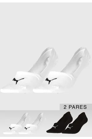 PUMA Kit 2pçs Meia Invisível Logo Preta