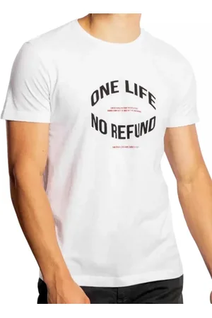 Sergio K. Camiseta Masculina One Life No Refund Branca