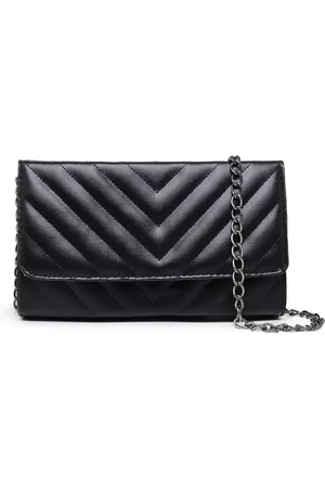 CARMELO SHOES Bolsa Clutch Carteira Transversal Matelassê Preta