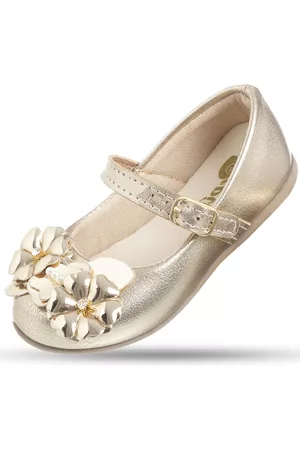 Pepite Moda Infantil Infantil - Sapatilha Feminina Batizado Luxo Dourada Pepite