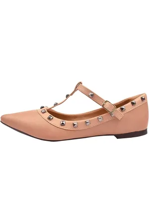 NAMORATTA Sapatilha Feminina Bico fino Moda Com Spikes