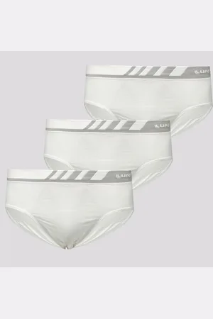 LUPO Kit de 3 Cuecas Slip Microfibra Branca