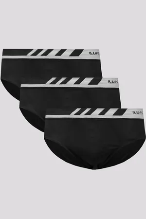 LUPO Kit de 3 Cuecas Slip Microfibra Preta