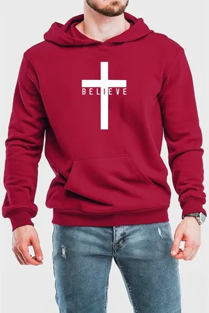 Benellys Blusa de Frio Moletom Flanelado Believe Canguru