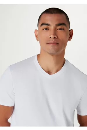 Hering Camiseta Básica Masculina Manga Curta Gola V World