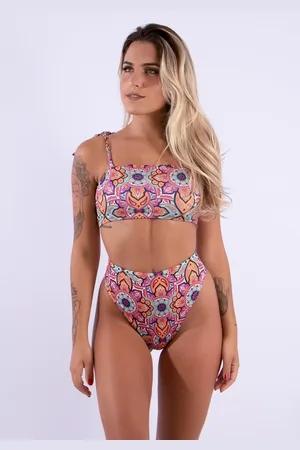 Rioutlet Biquíni Reto Hot Pants Estampado Mandala Rosa