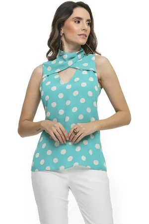 Zaiko Blusa Poá Crepe Estampada 2422