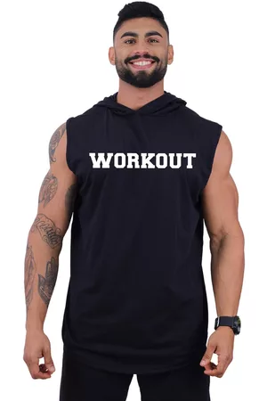 Alto Conceito Regata Longline Machão Masculina Com Touca Para Academia Treino Algodão MXD Conceito Workout