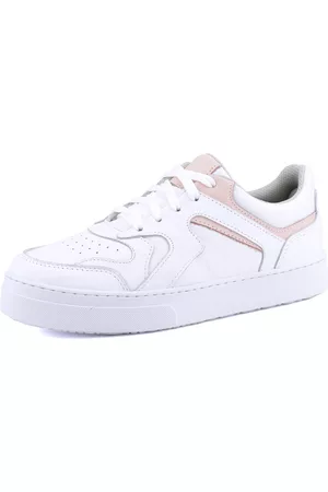 Mr. Gutt Tênis Casual em Couro Branco com Nude