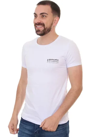 Sergio K. Camiseta Masculina Geoloc. Surfboard Branca