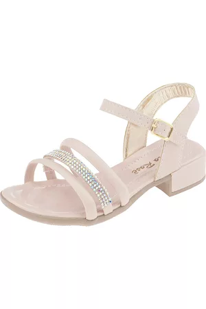 Stilo Rosê Infantil - Sandália Menina Tiras Salto Baixo Confortável-8105