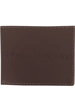 Calvin Klein Carteira Jeans Couro Acronym Texture