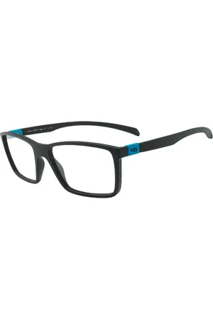 HB Óculos de Grau Polytech 93136/55 Preto Fosco Detalhe Azul