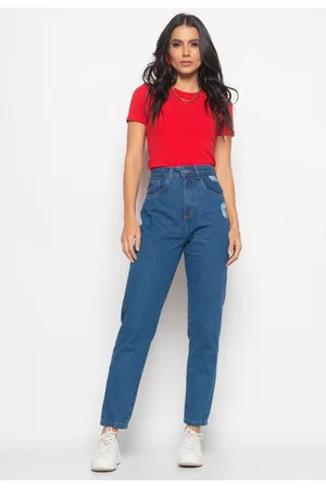 Salvatore Fashion Calça Mom Jeans Escuro