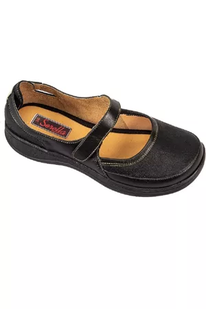 Serella Sapato Boneca Retrô Conforto Couro 7075