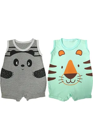 Koala Baby Infantil - Kit Roupa De 2 Peças Macacão Regata Banho De Sol Verão