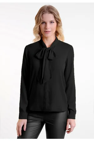 Intens Camisa Manga Longa Crepe Laço
