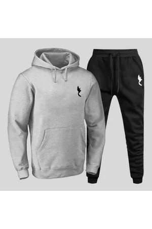 Polo Blu Conjunto Moletom de Frio Unissex Cinza Kit Blusa e Calça