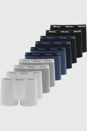 Mash Kit 10pçs Cueca Boxer Logo Preta