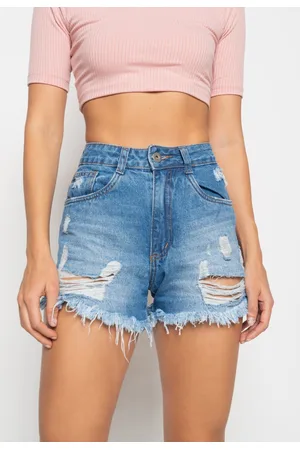 Salvatore Fashion Short Jeans Barra Desfiada